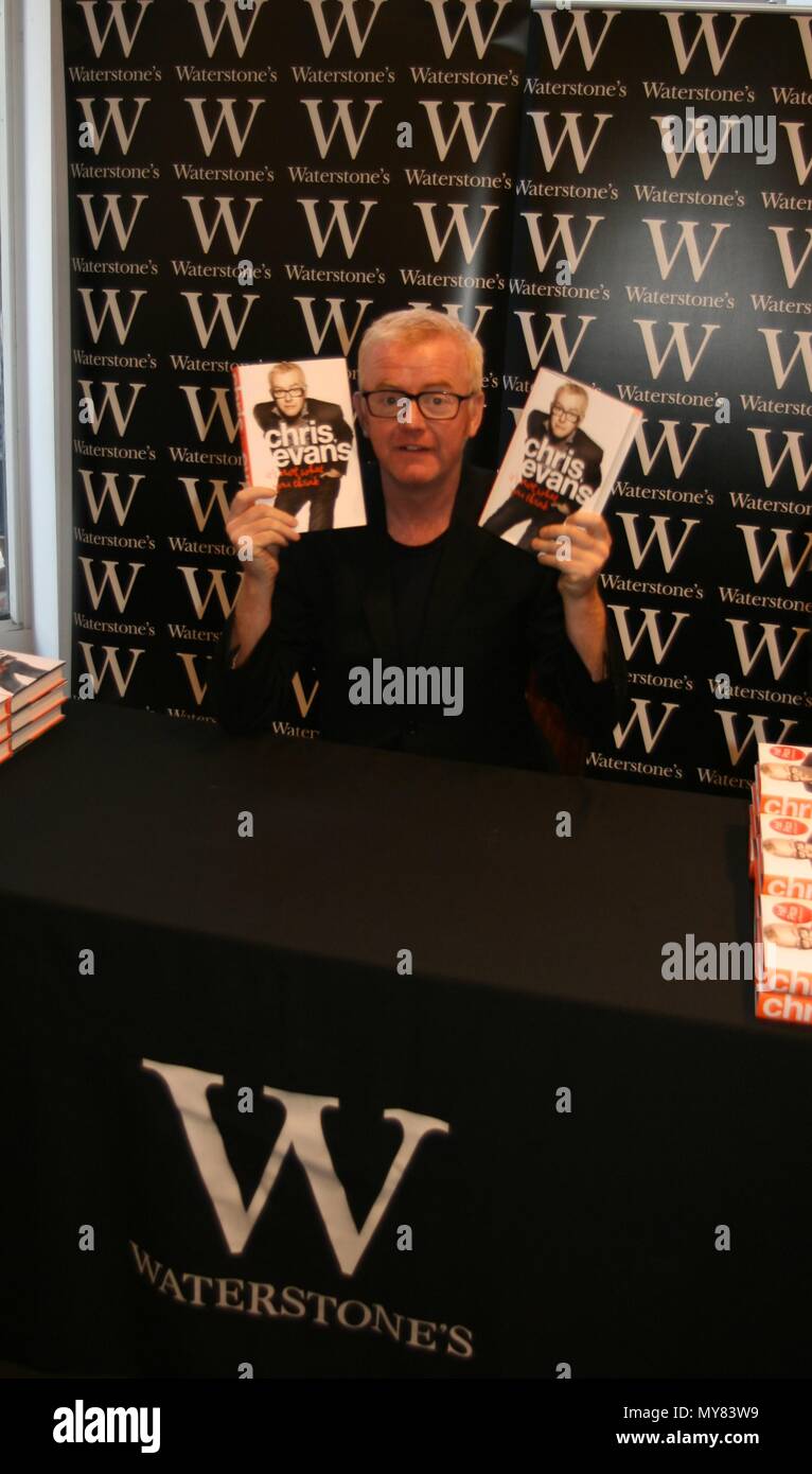 Liverpool,uk, Chris Evans signs copies of his autobiography, Credit Ian Fairbrother/Alamy Stock Photos Stock Photo
