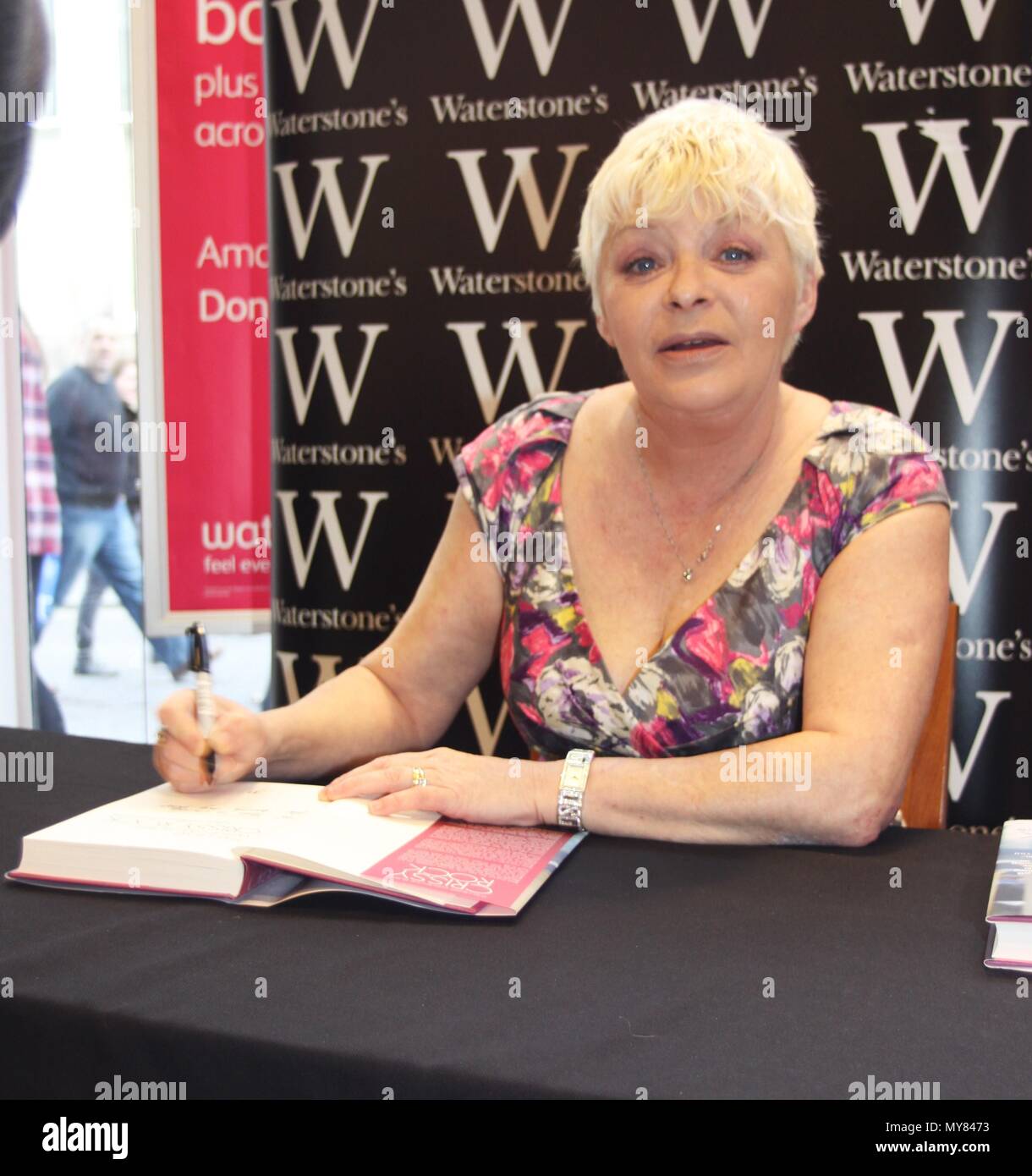 Liverpool,uk, Chrissy Rock signs copies of her autiobiography, credit Ian Fairbrother/Alamy stock photos Stock Photo