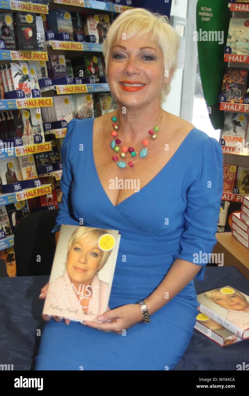 Liverpool,Uk, Denise Welch signs copies of her autobiography in Liverpool wh smiths credit Ian Fairbrother/Alamy Stock Photos Stock Photo