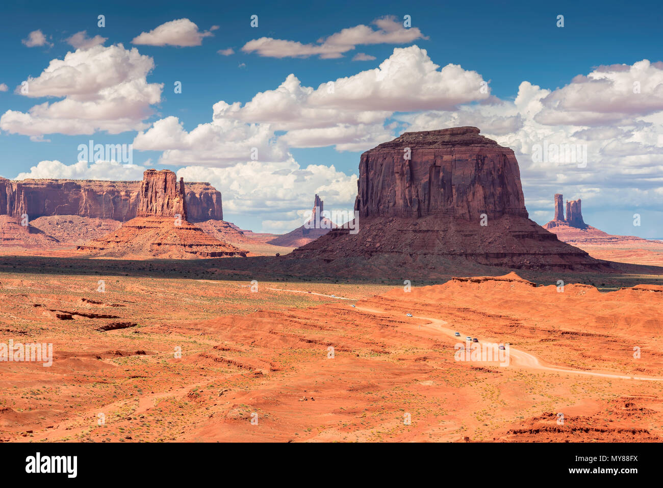 Arizona landscape, Monument Valley Navajo Tribal Park, Arizona, USA. Stock Photo