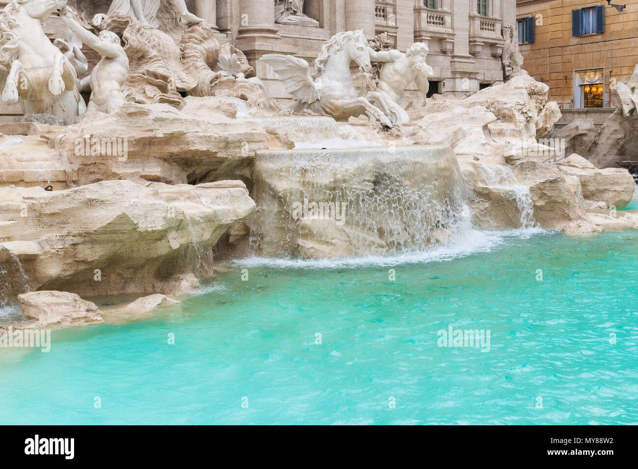 Trevi Fountain (Fontana di Trevi) in Rome, Italy. Stock Photo