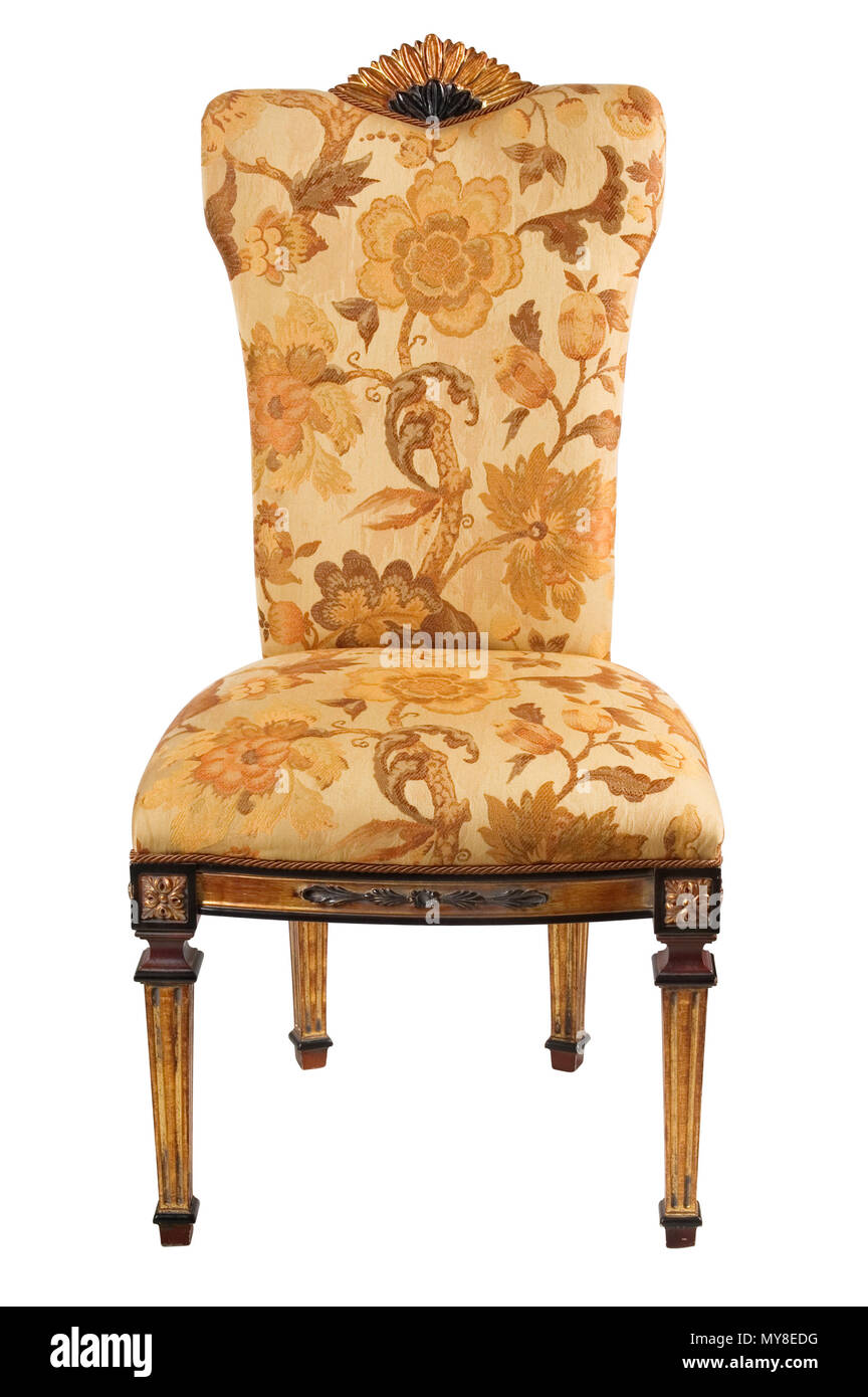 Golden luxury chair isolated on hi-res stock photography and images - Alamy