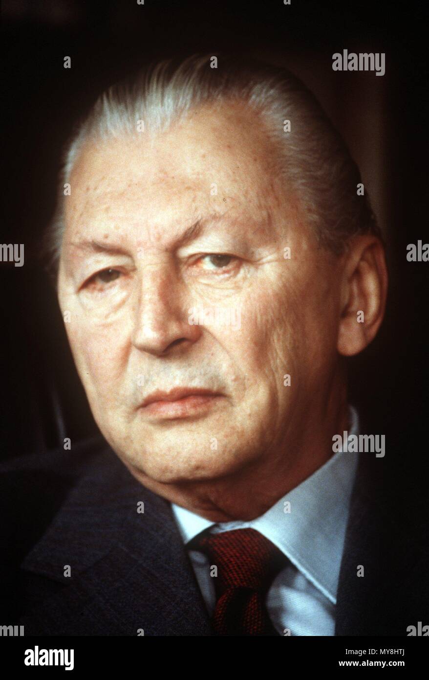 Former German Chancellor Kurt Georg Kiesinger pictured on 22 March 1979.  | usage worldwide Stock Photo