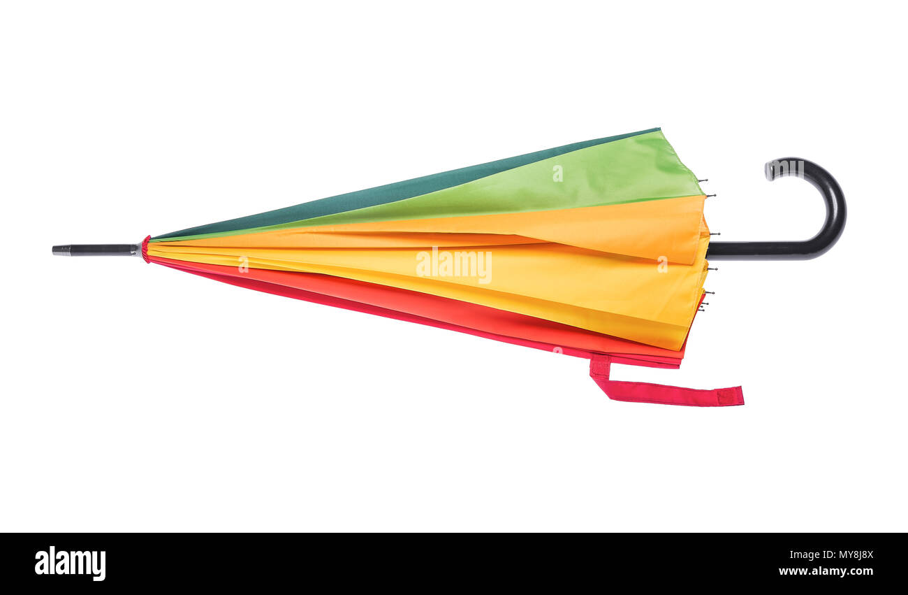 Multicolored umbrella. Colors of rainbow. Stock Photo