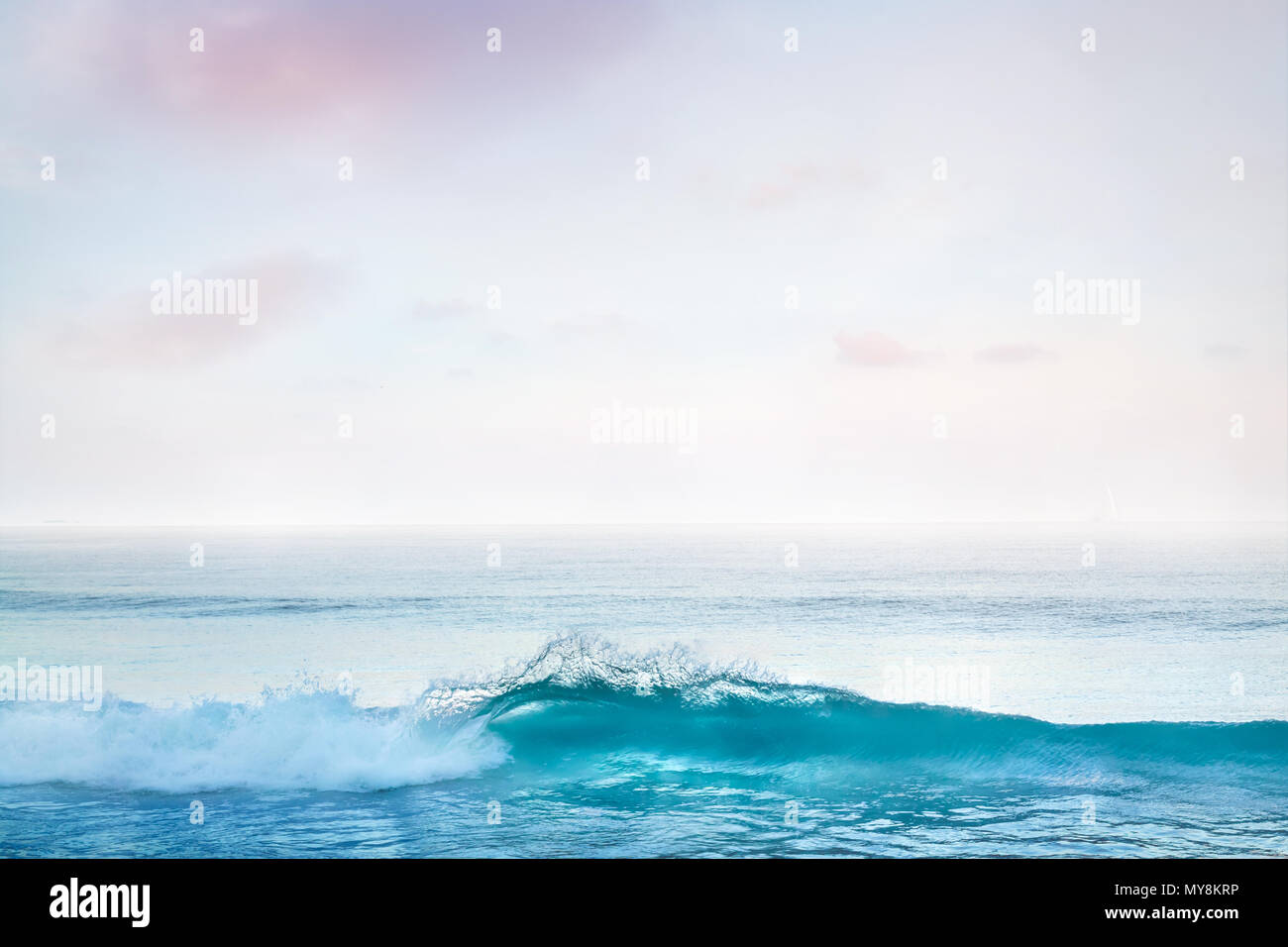 Picturesque ocean with a breaking wave Stock Photo