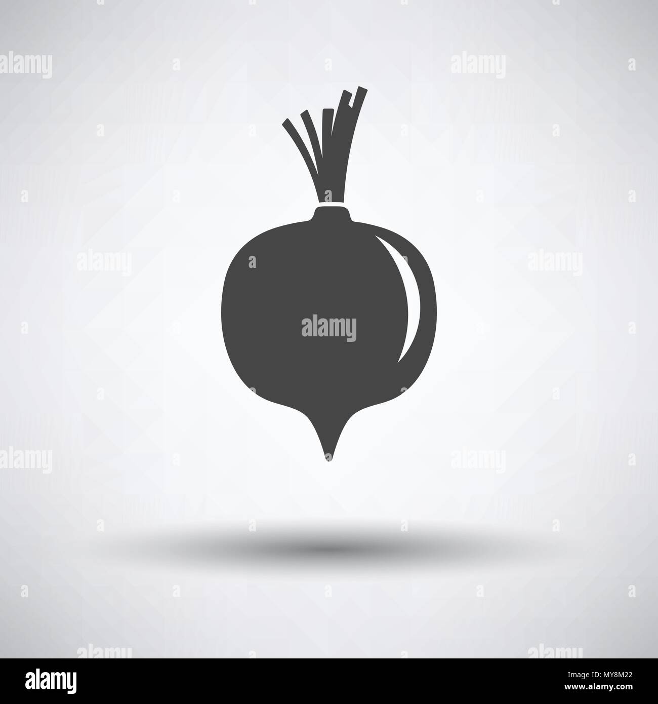 Beetroot icon on gray background, round shadow. Vector illustration ...