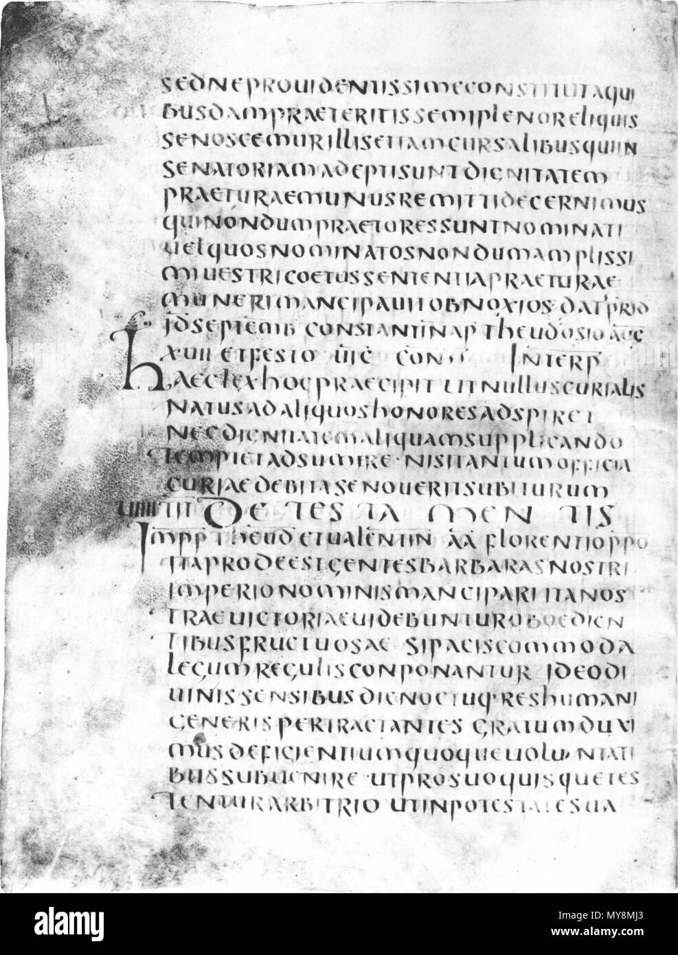 . English Breviary of Alaric (Lex Romana Visigothorum) in ms. Munich