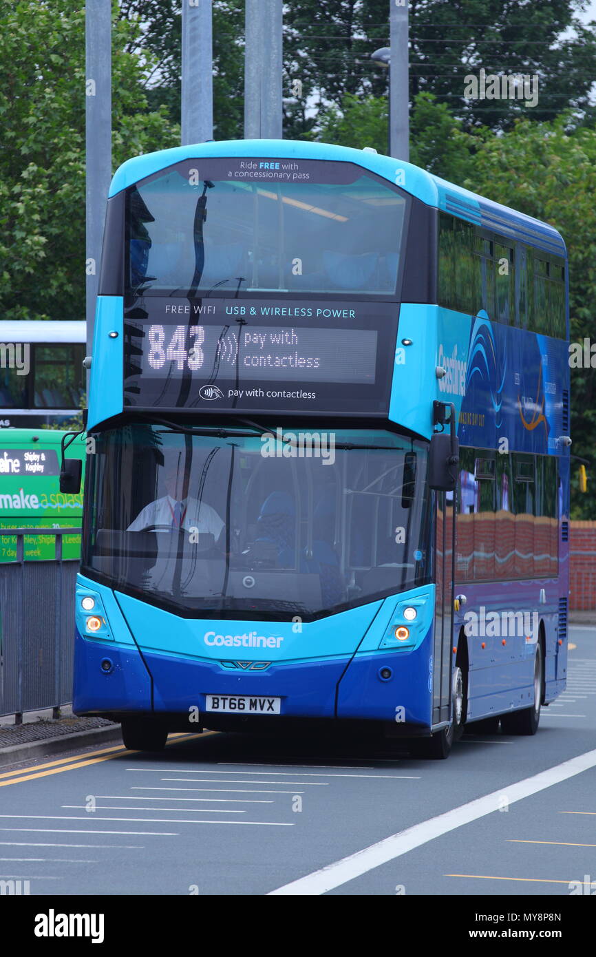 Yorkshire Coastliner at Leeds Bus Station Stock Photo Alamy