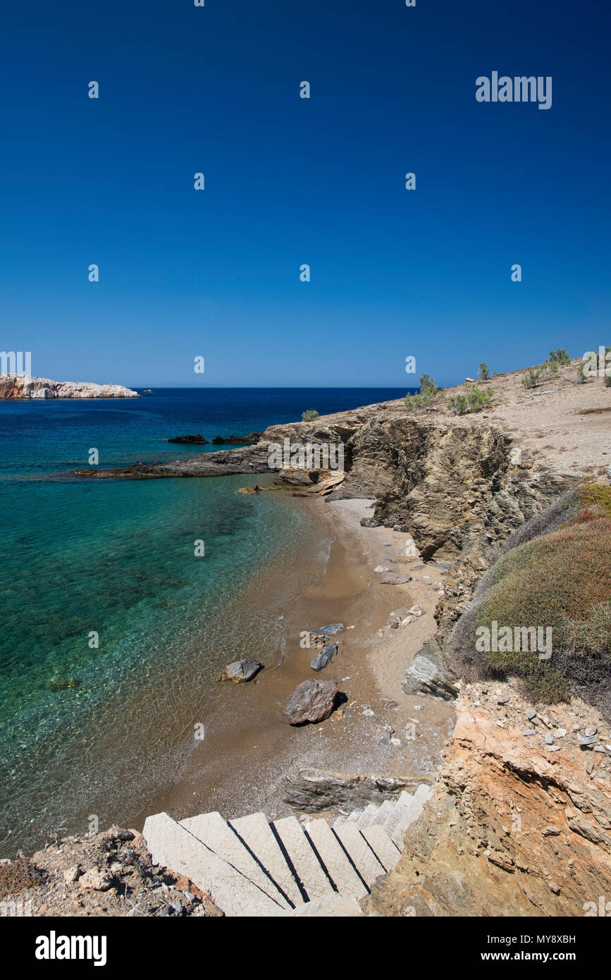 Greek Island Beach Cyclades Stock Photo