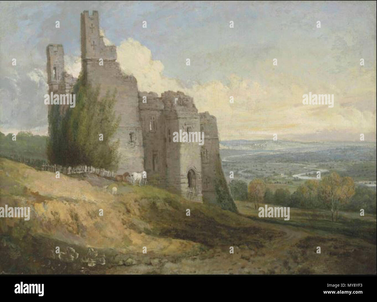 . Harewood Castle from the south east 230 Harewood Castle from the south east Stock Photo