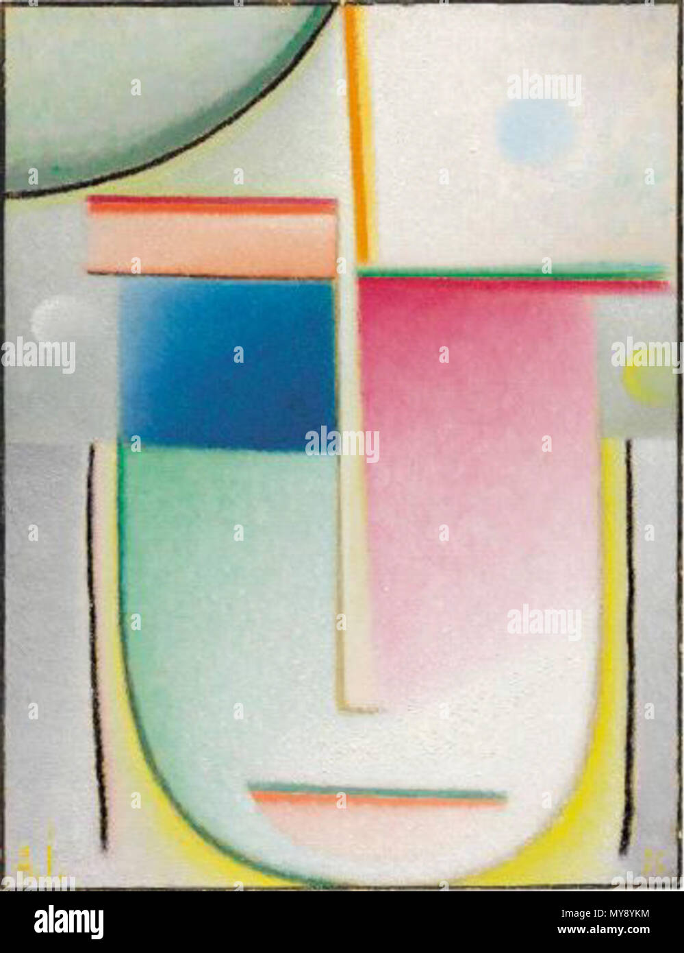 21 Abstrakter Kopf- inneres Schauen vom Glück Stock Photo