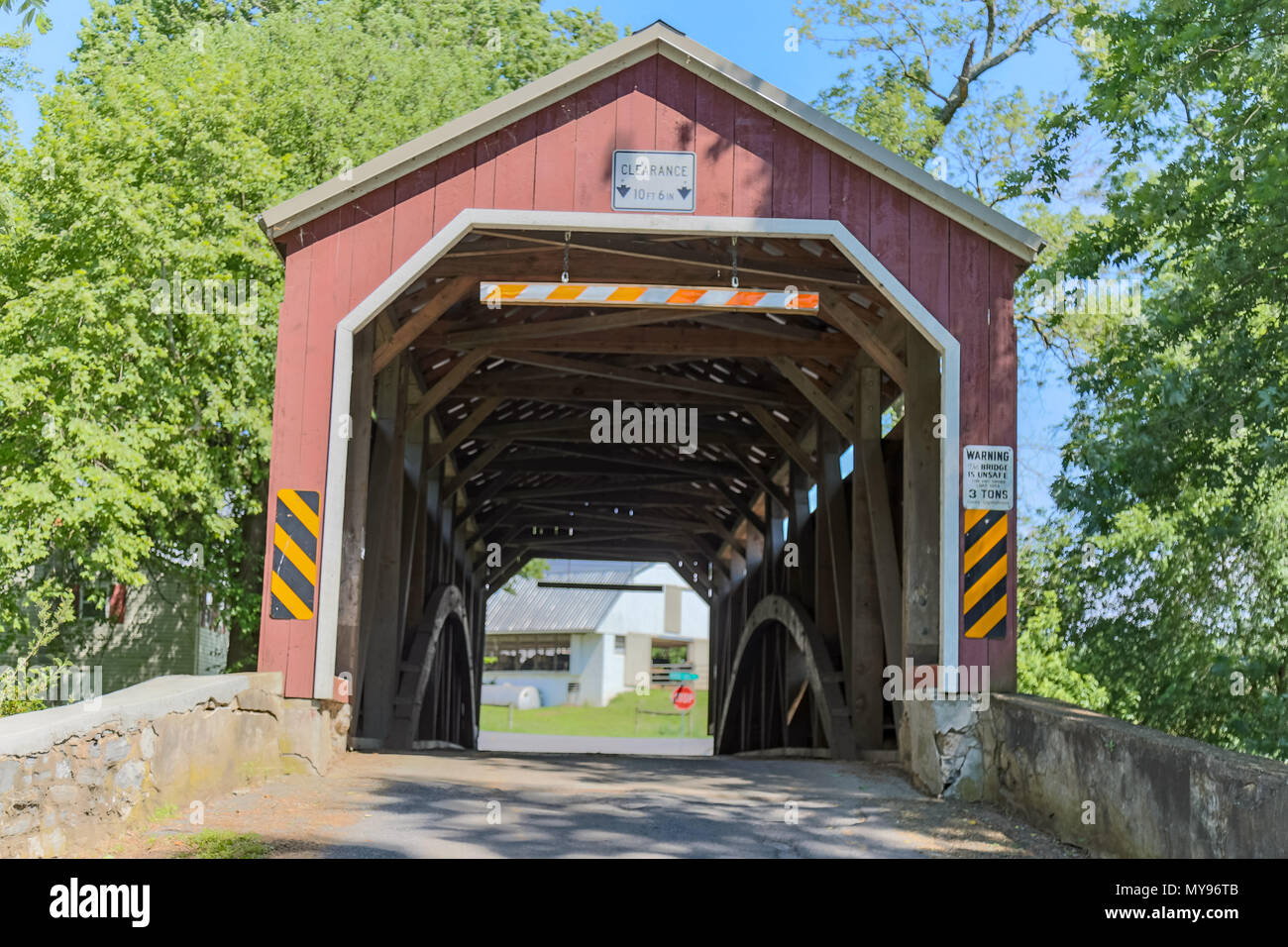 Leola, PA, USA June 5, 2018 Zook’s Mill Covered Bridge, built in