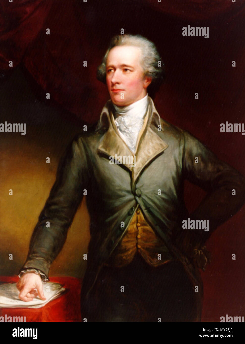 English Alexander Hamilton cca. 1790. Unknown 35 Alexander Hamilton politician Stock Photo Alamy