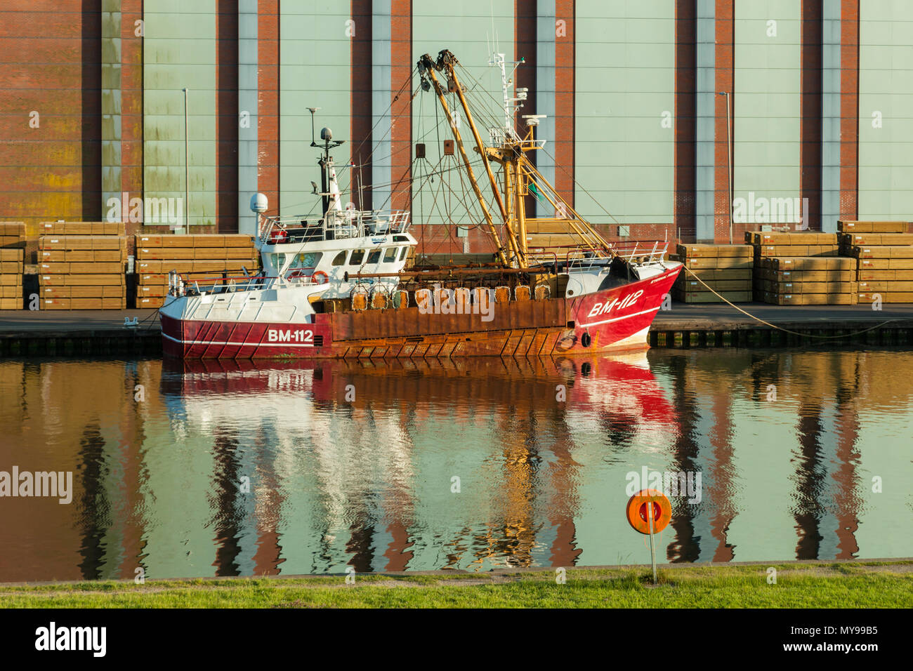 Rusty ship in Shoreham Port, West Sussex, England. Stock Photo