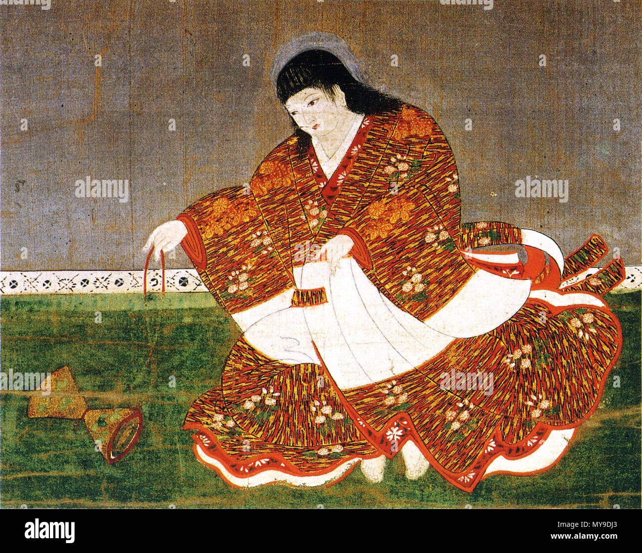 . 日本語: 安徳天皇像（部分） English: Portrait of the Emperor Antoku (detail) . 日本語 ...