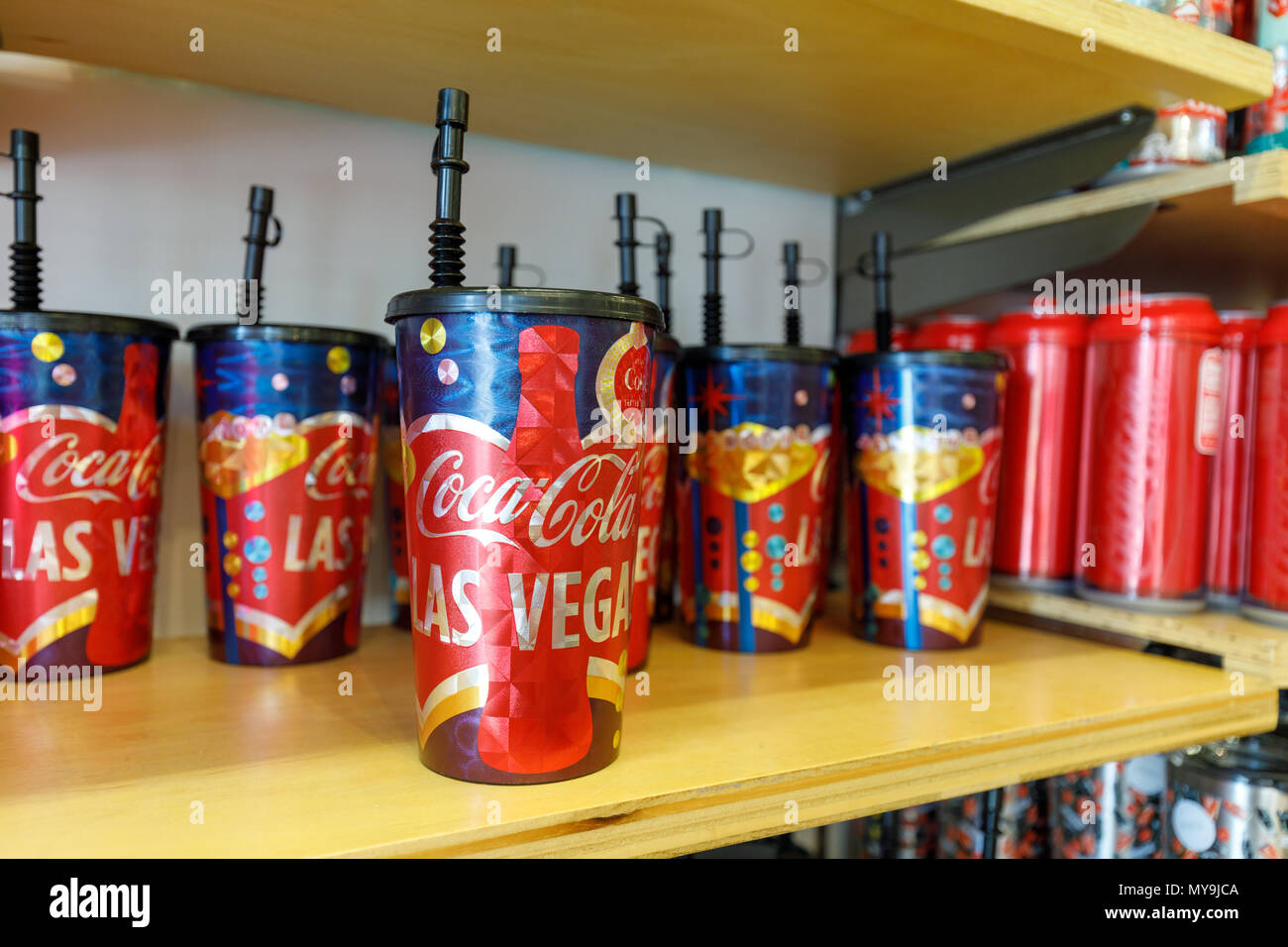 Las Vegas, Nevada - May 28, 2018 : Coca-Cola Store in Las Vegas strip Stock Photo