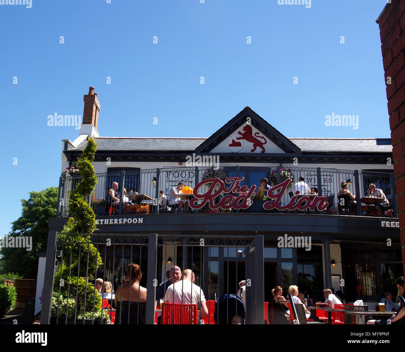 Refurbished Red Lion Public House, now owned by Wetherspoons in