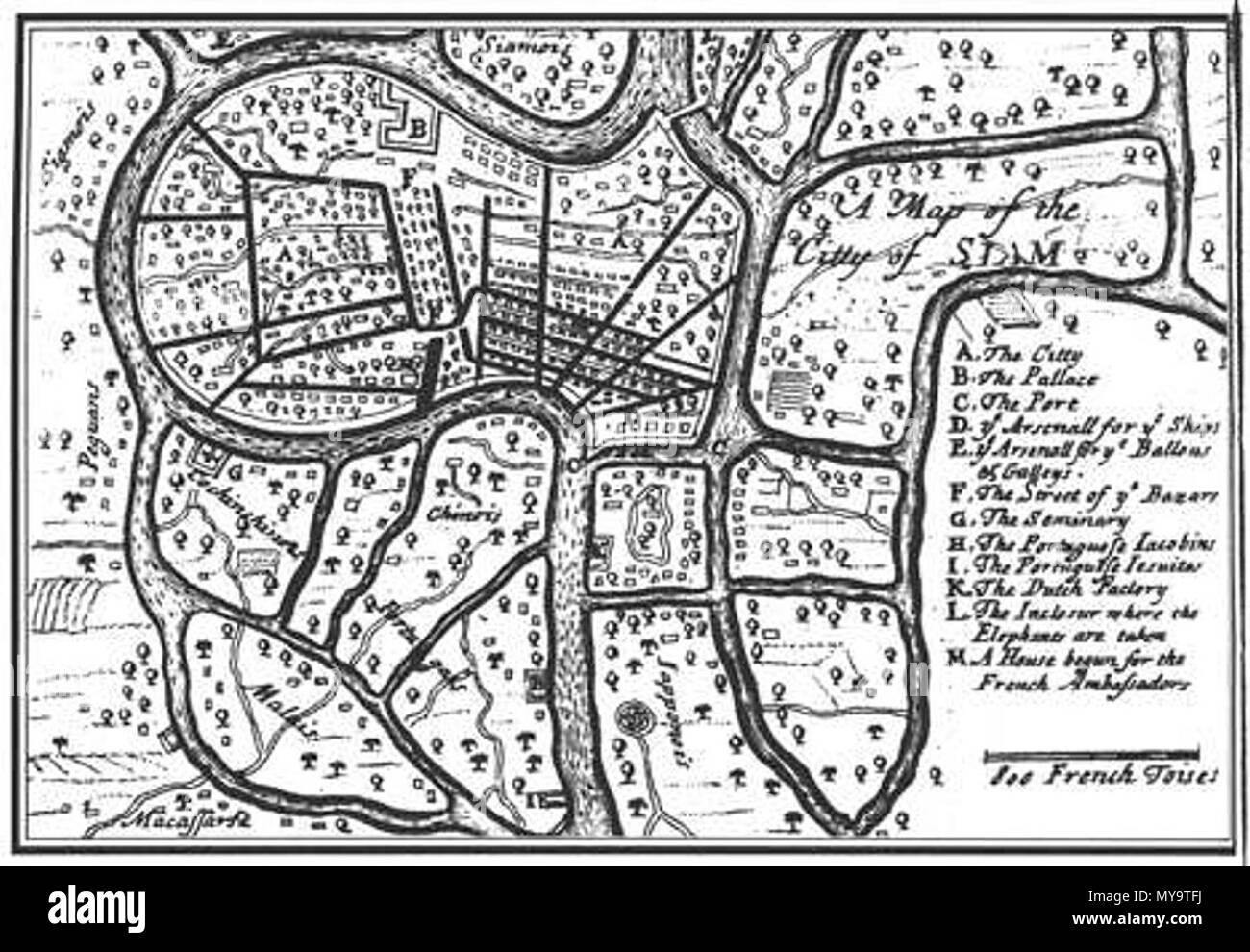 Ayutthaya map hi-res stock photography and images - Alamy