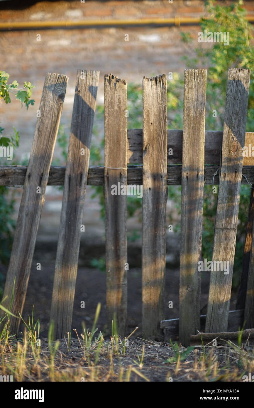 old wooden rural fence Stock Photo - Alamy
