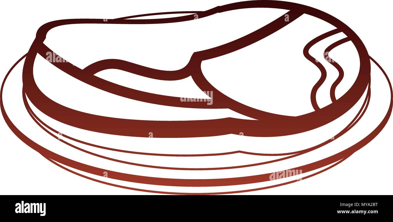 Beef steak food red lines Stock Vector Image & Art - Alamy