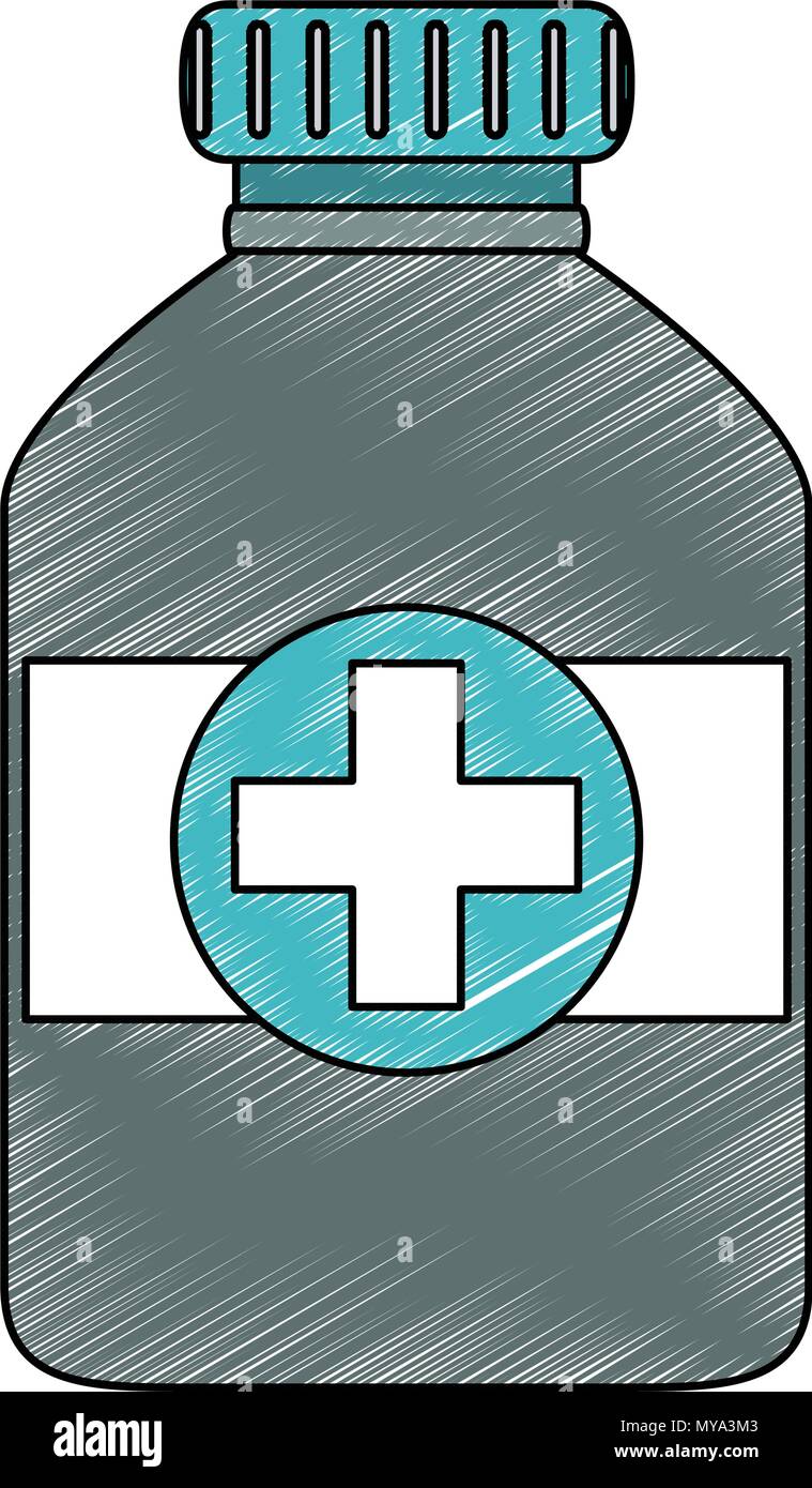 Medicine bottle isolated scribble Stock Vector Image & Art - Alamy