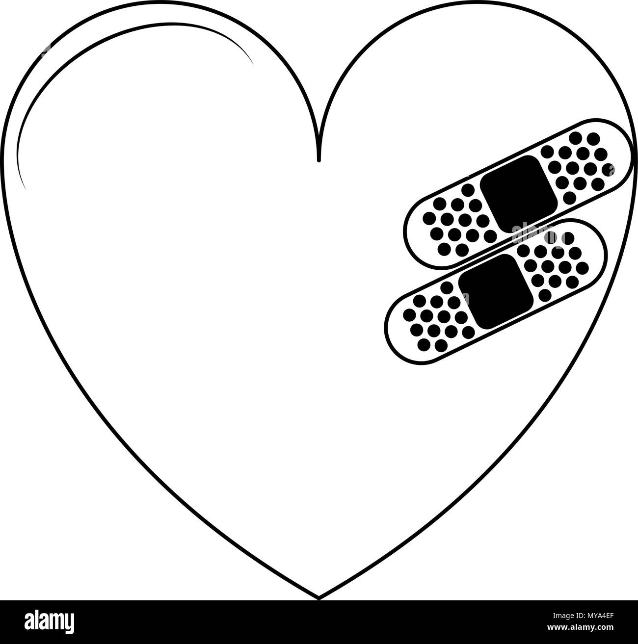 Broken Heart Symbol Black and White Stock Photos & Images - Alamy