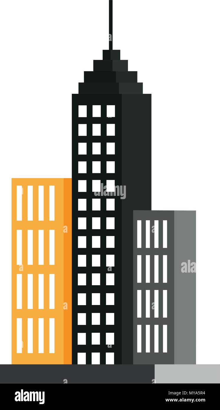 Urban buildings isolated Stock Vector Image & Art - Alamy