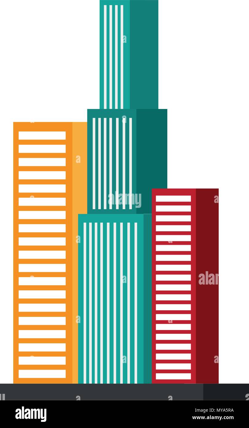 Urban buildings isolated Stock Vector Image & Art - Alamy