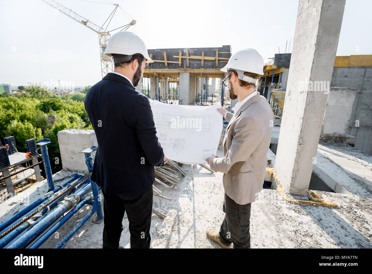 Engineers working on the structure Stock Photo - Alamy