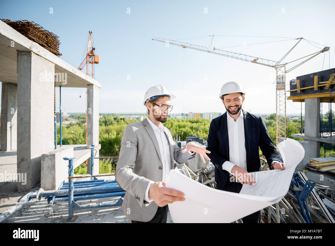 Engineers working on the structure Stock Photo - Alamy
