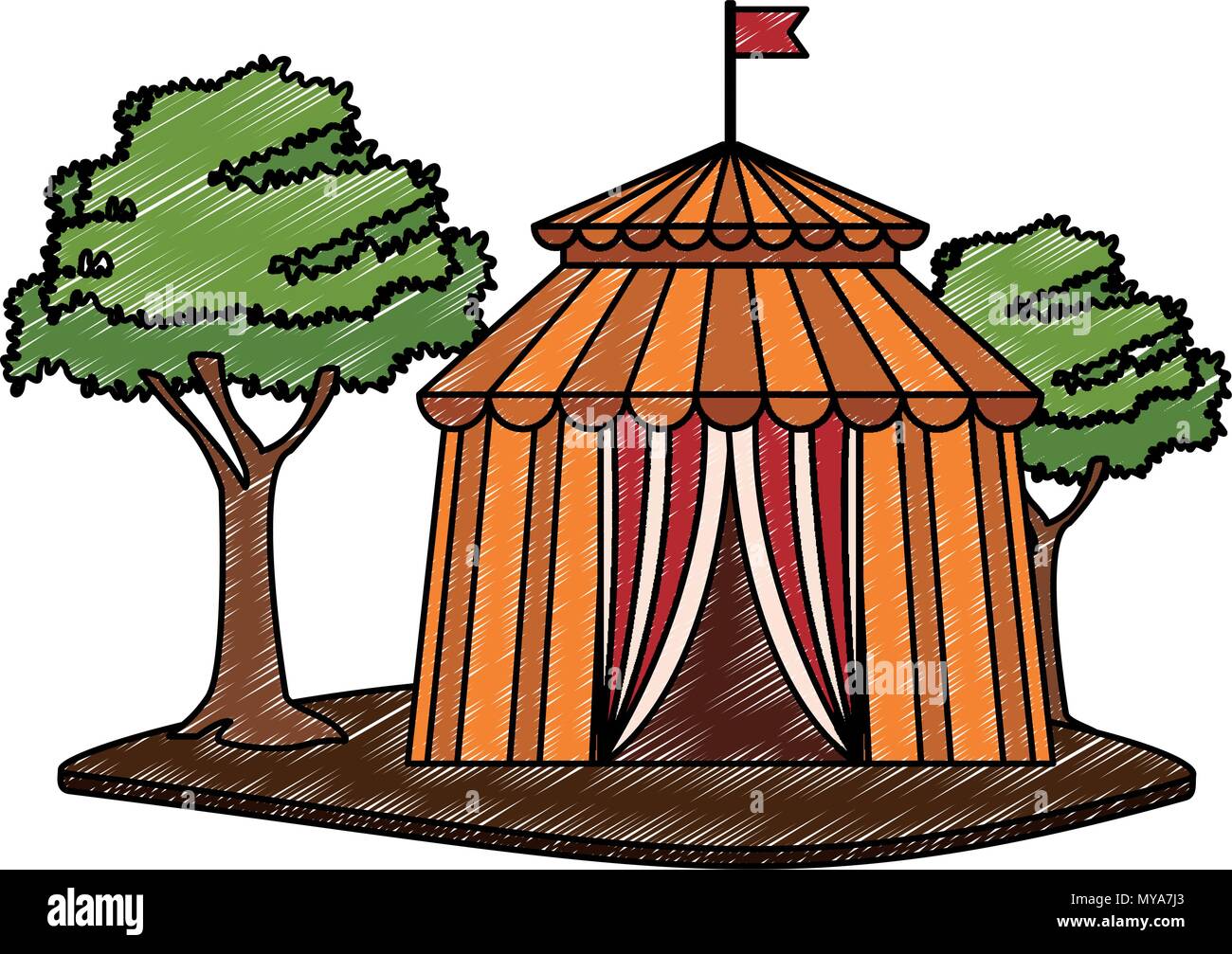 Circus tent isolated scribble Stock Vector Image & Art - Alamy