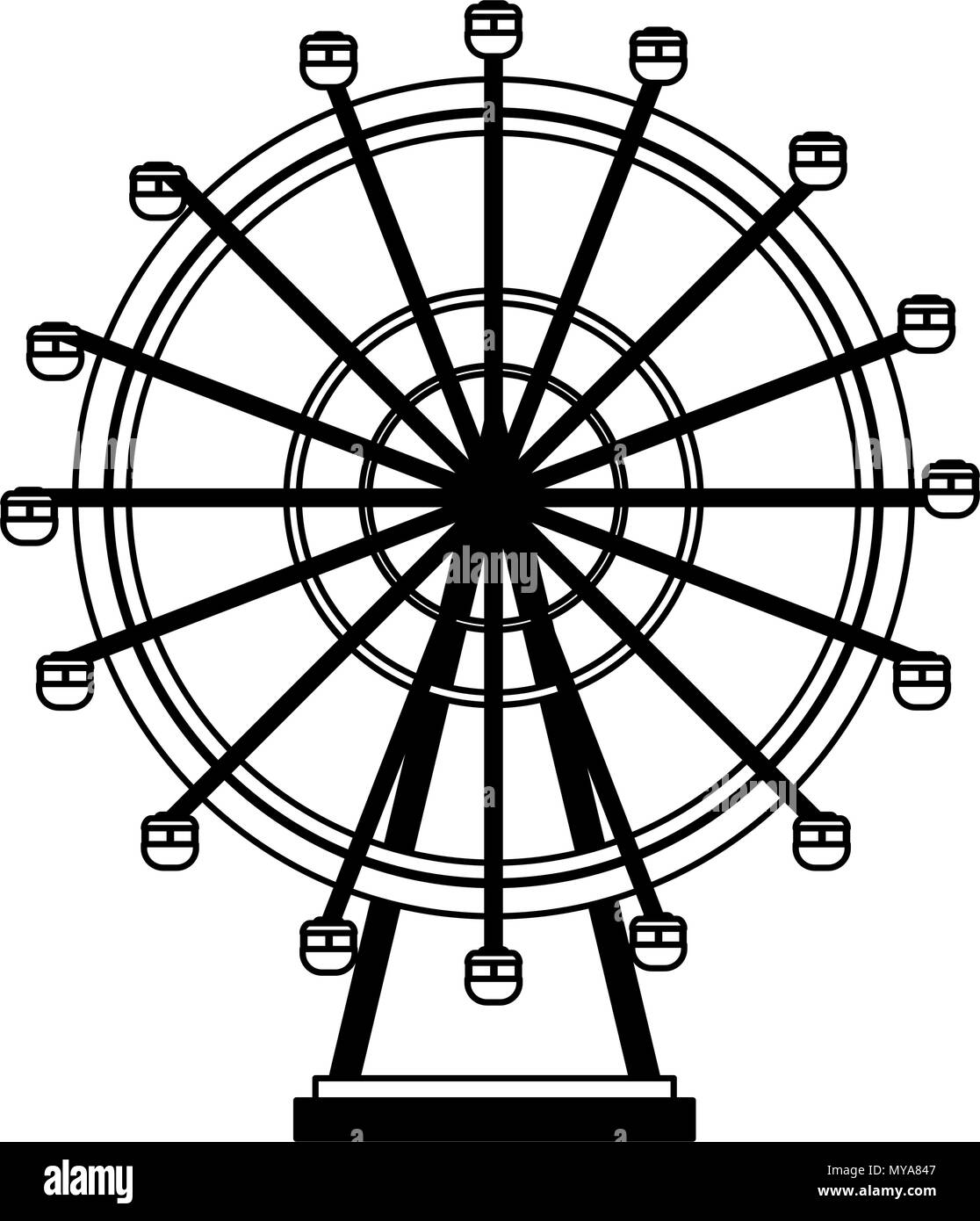 Festival wheel isolated in black and white Stock Vector Image & Art - Alamy