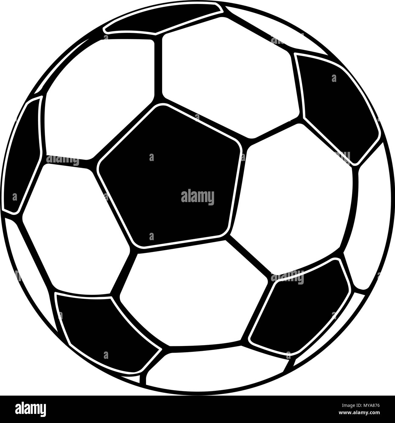 Soccer ball isolated in black and white Stock Vector Image & Art - Alamy