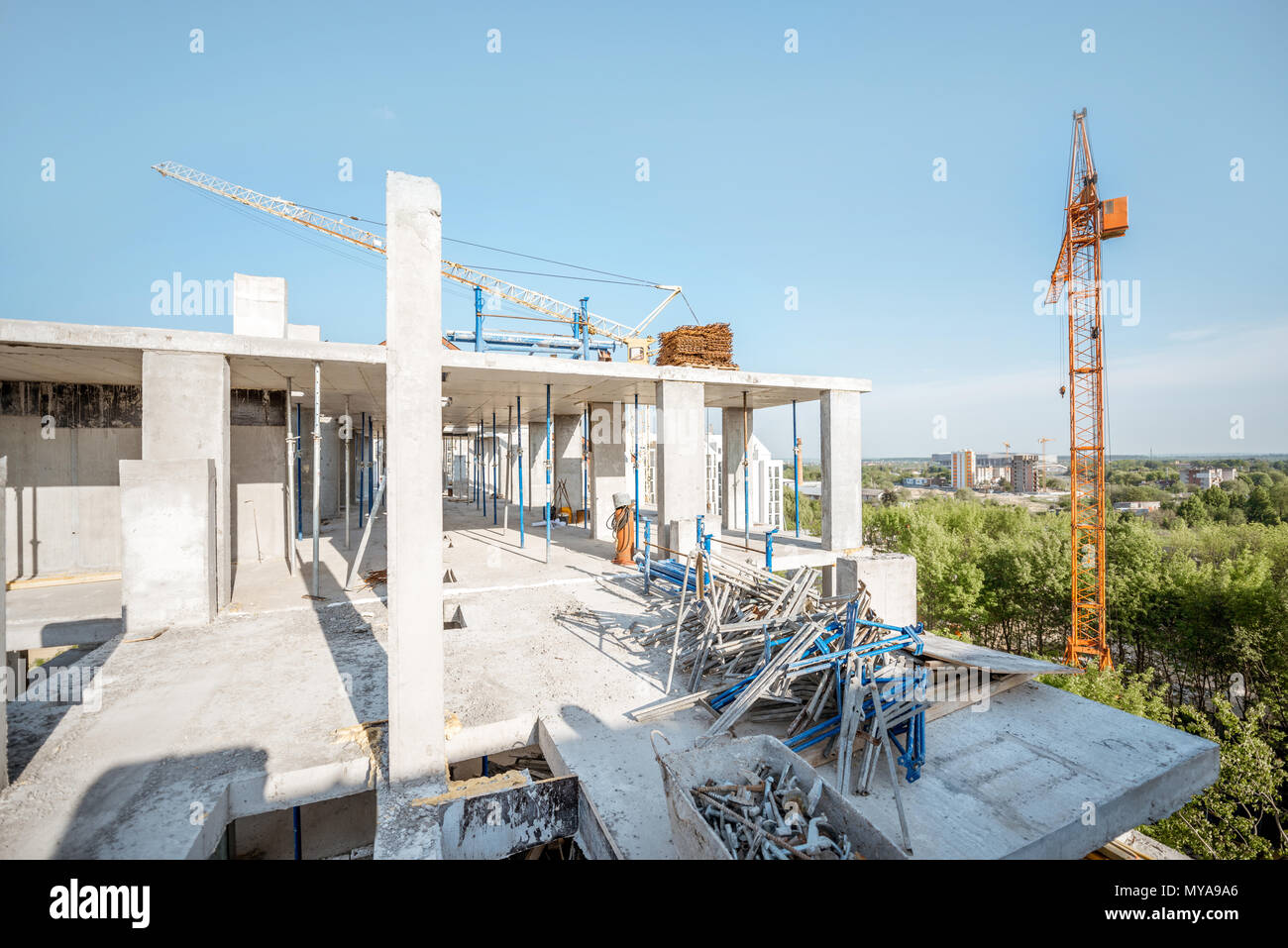 Building during the construction process Stock Photo - Alamy