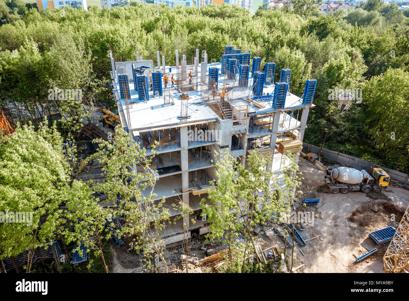 Building during the construction process Stock Photo - Alamy