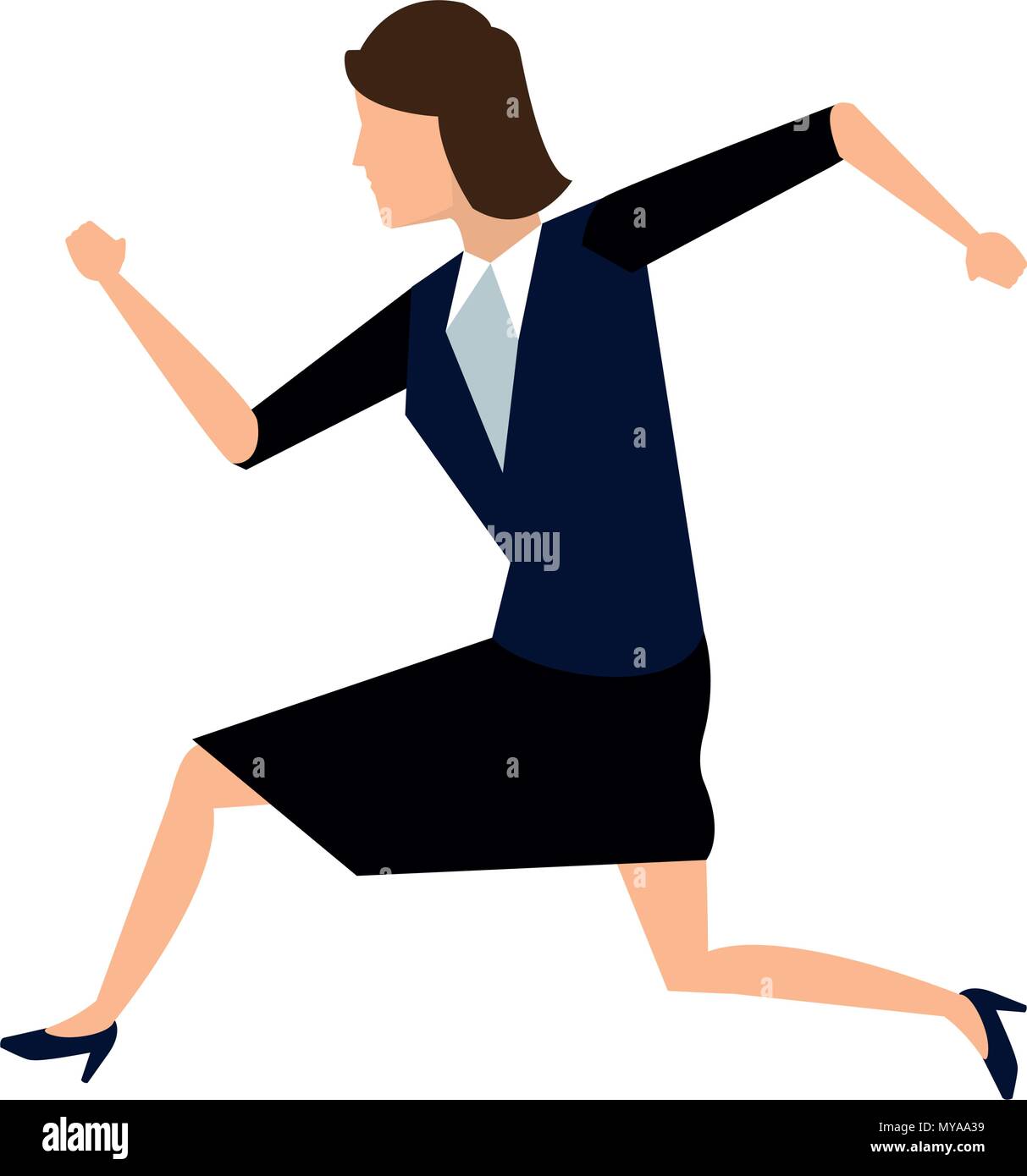 Businesswoman running avatar Stock Vector Image & Art - Alamy