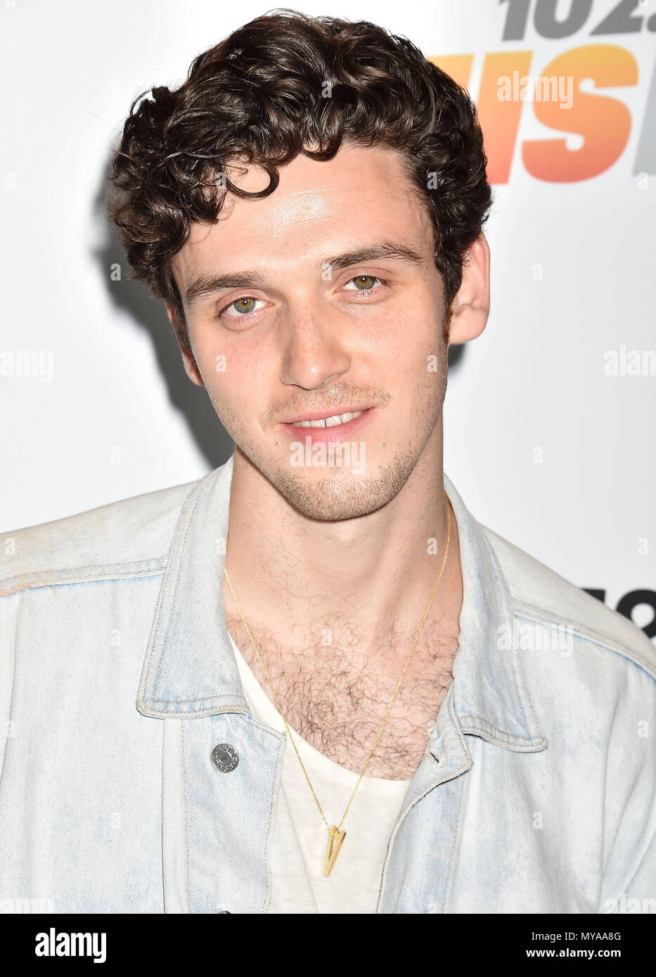 LOS ANGELES, CA - JUNE 02: Lauv arrives at the 2018 iHeartRadio Wango Tango by AT&T at Banc of California Stadium on June 2, 2018 in Los Angeles, California. Stock Photo