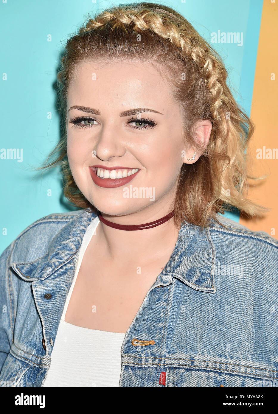 LOS ANGELES, CA - JUNE 02: Maddie Poppe arrives at the 2018 iHeartRadio Wango Tango by AT&T at Banc of California Stadium on June 2, 2018 in Los Angeles, California. Stock Photo