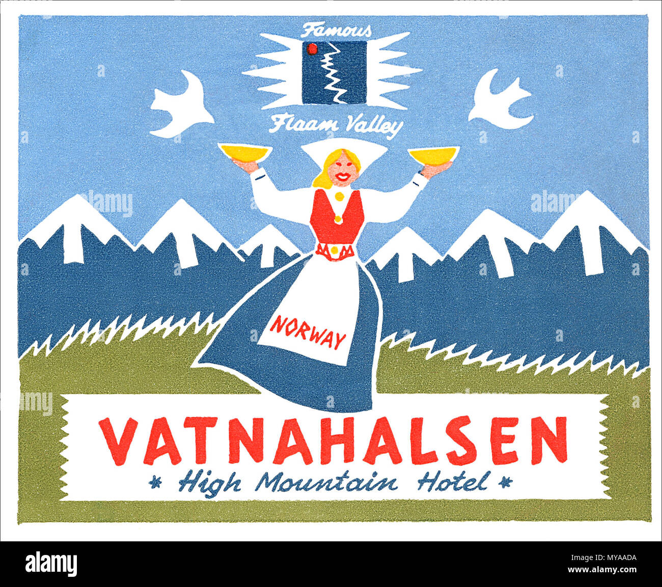 vintage luggage label