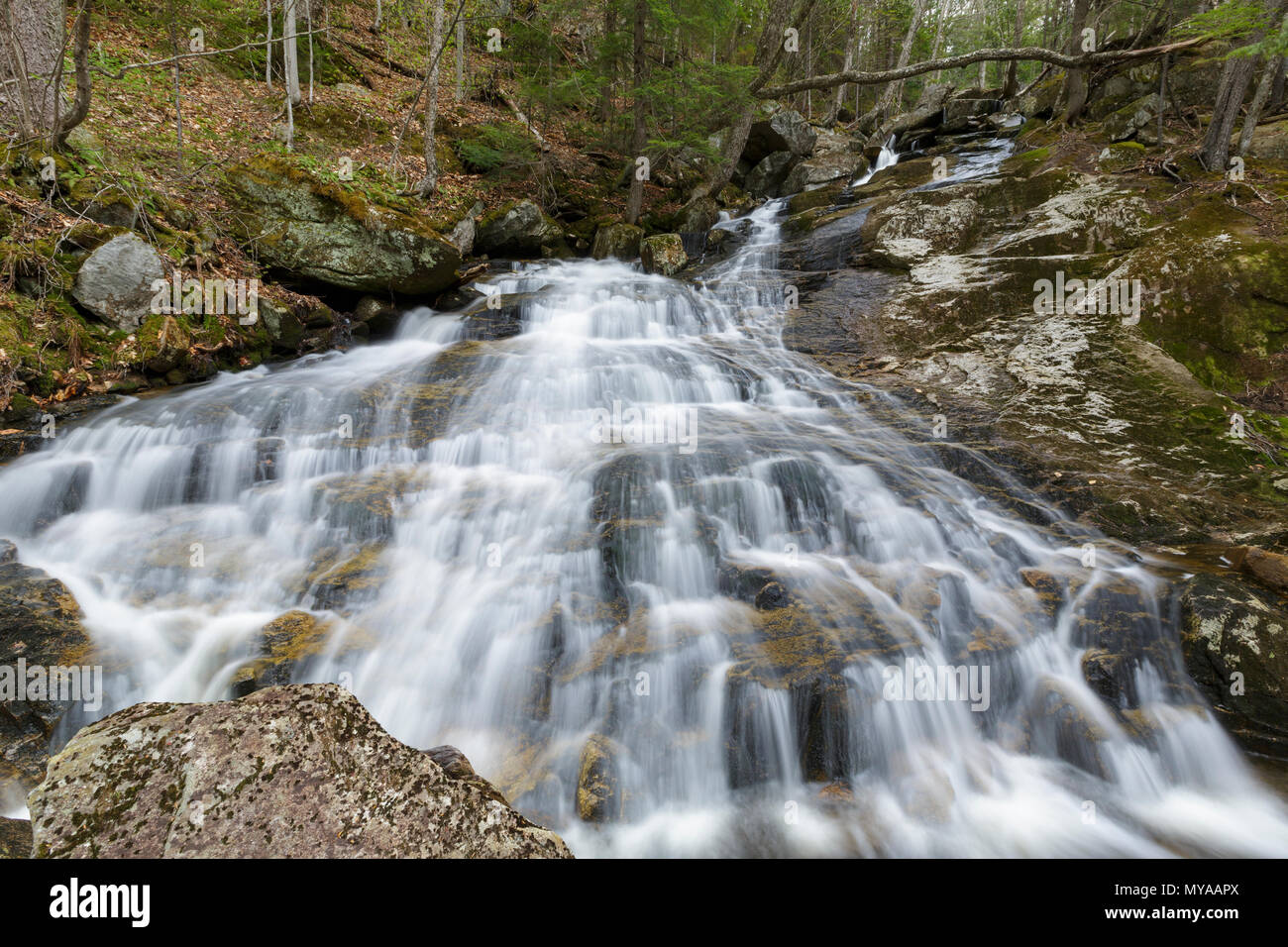 A cascade on Walker Brook in Woodstock, New Hampshire. The unofficial ...