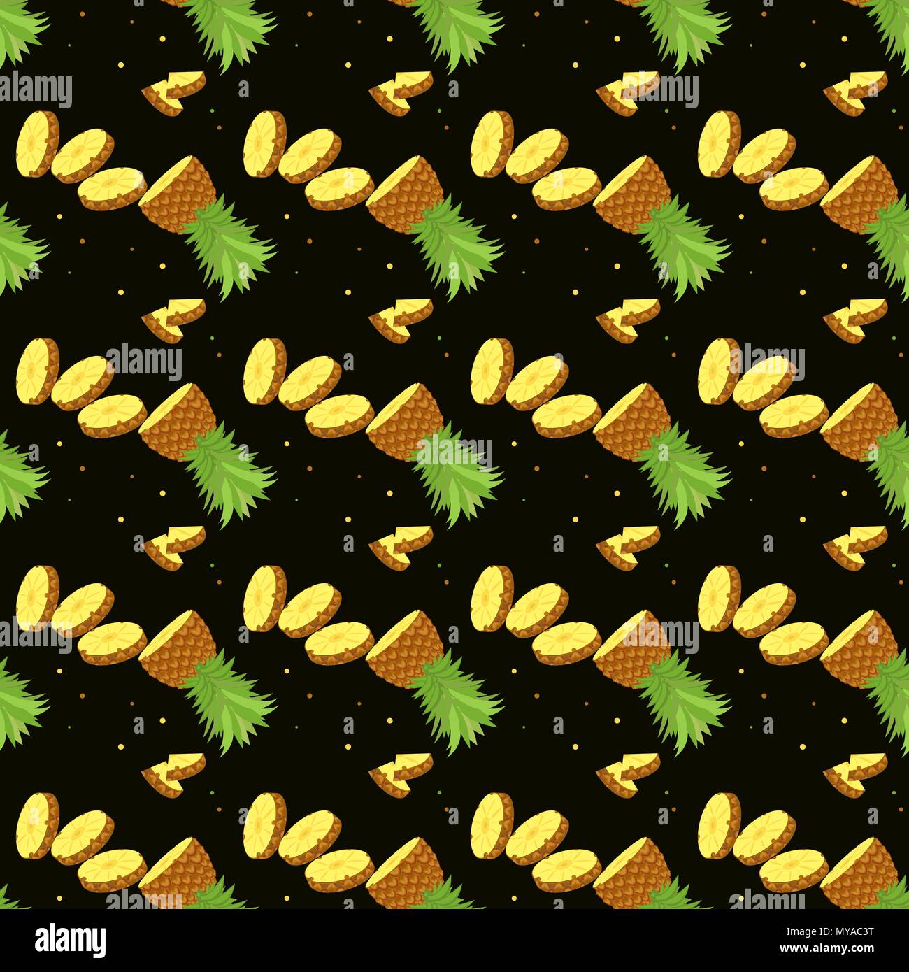 Seamless pattern. Pineapple background. Vector illustration. Perfect ...