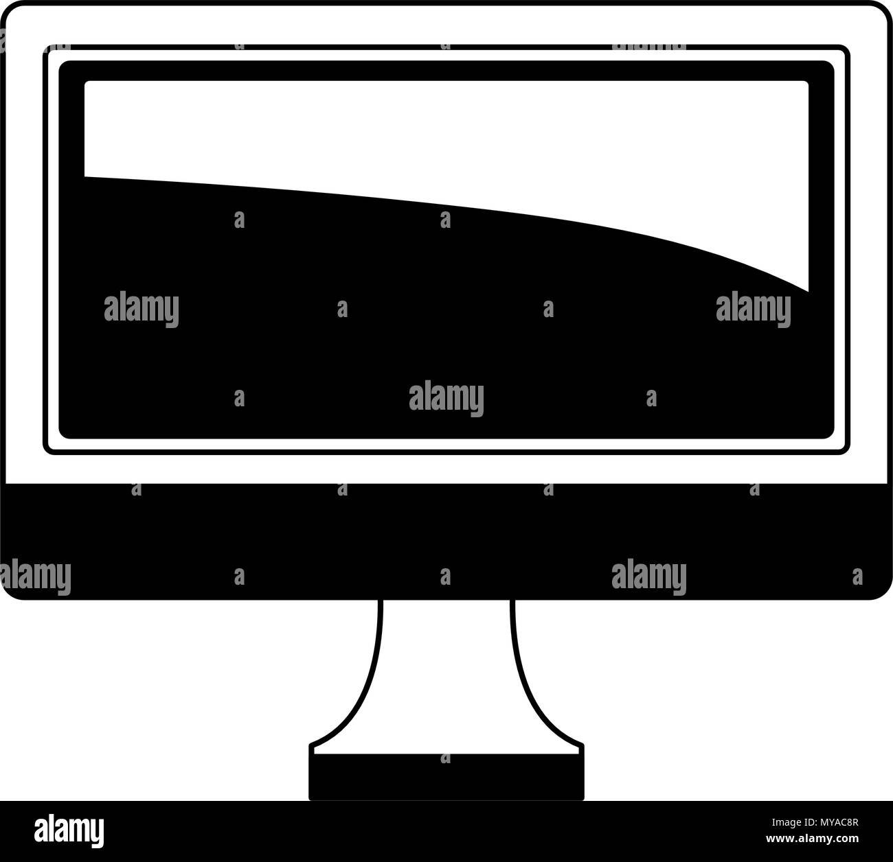 Computer screen technology in black and white Stock Vector Image & Art ...