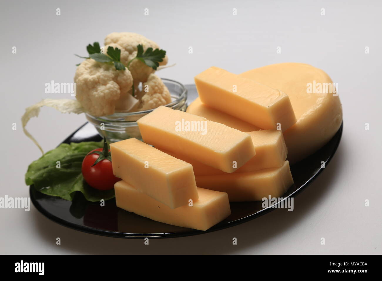 Different types of cheese slices Stock Photo Alamy