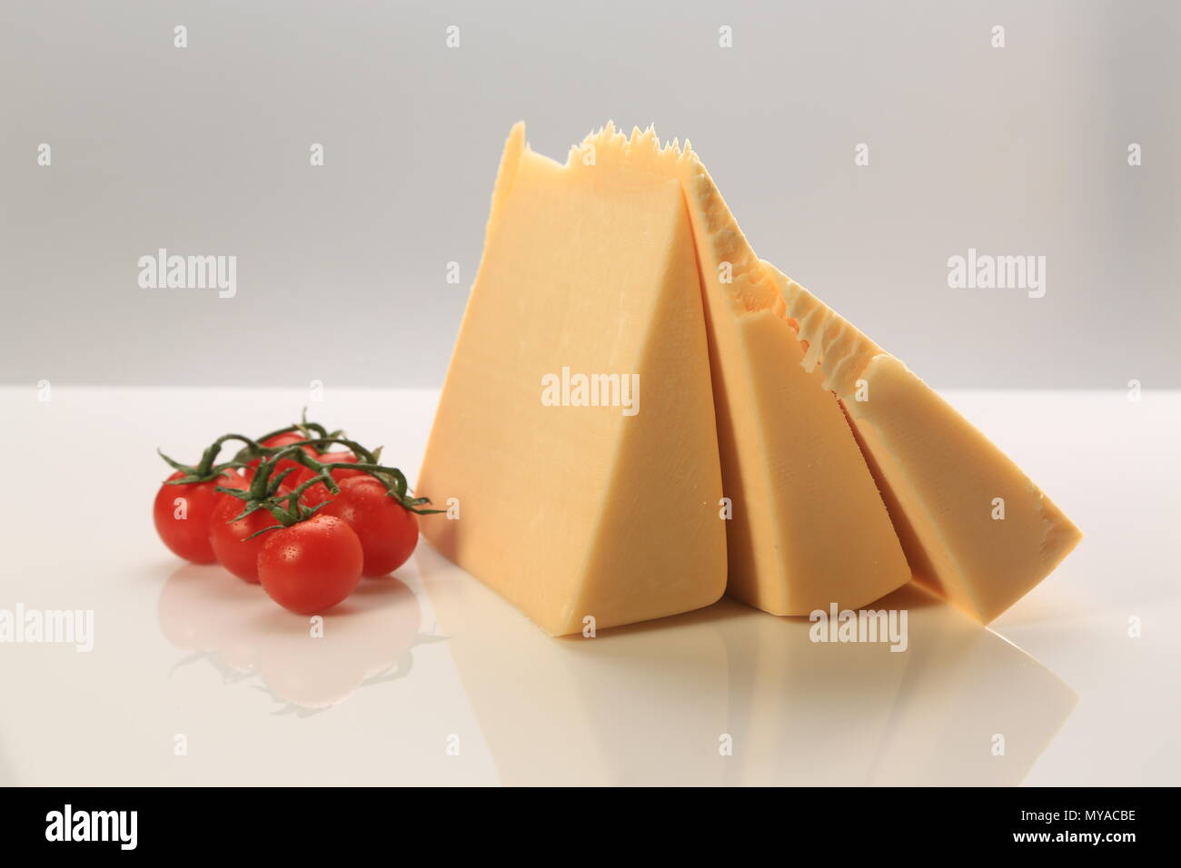 Different types of cheese slices Stock Photo Alamy