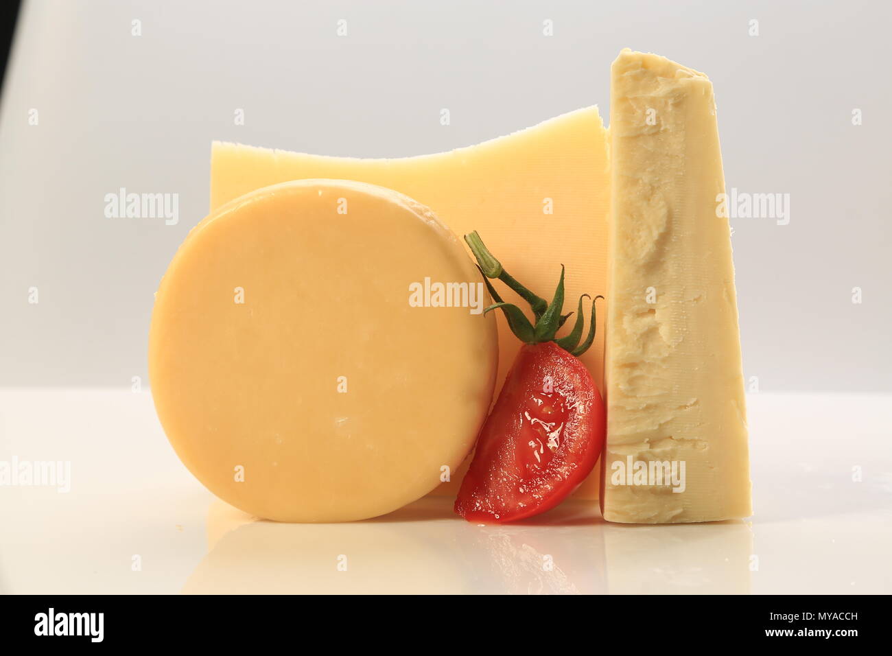 Different types of cheese slices Stock Photo Alamy