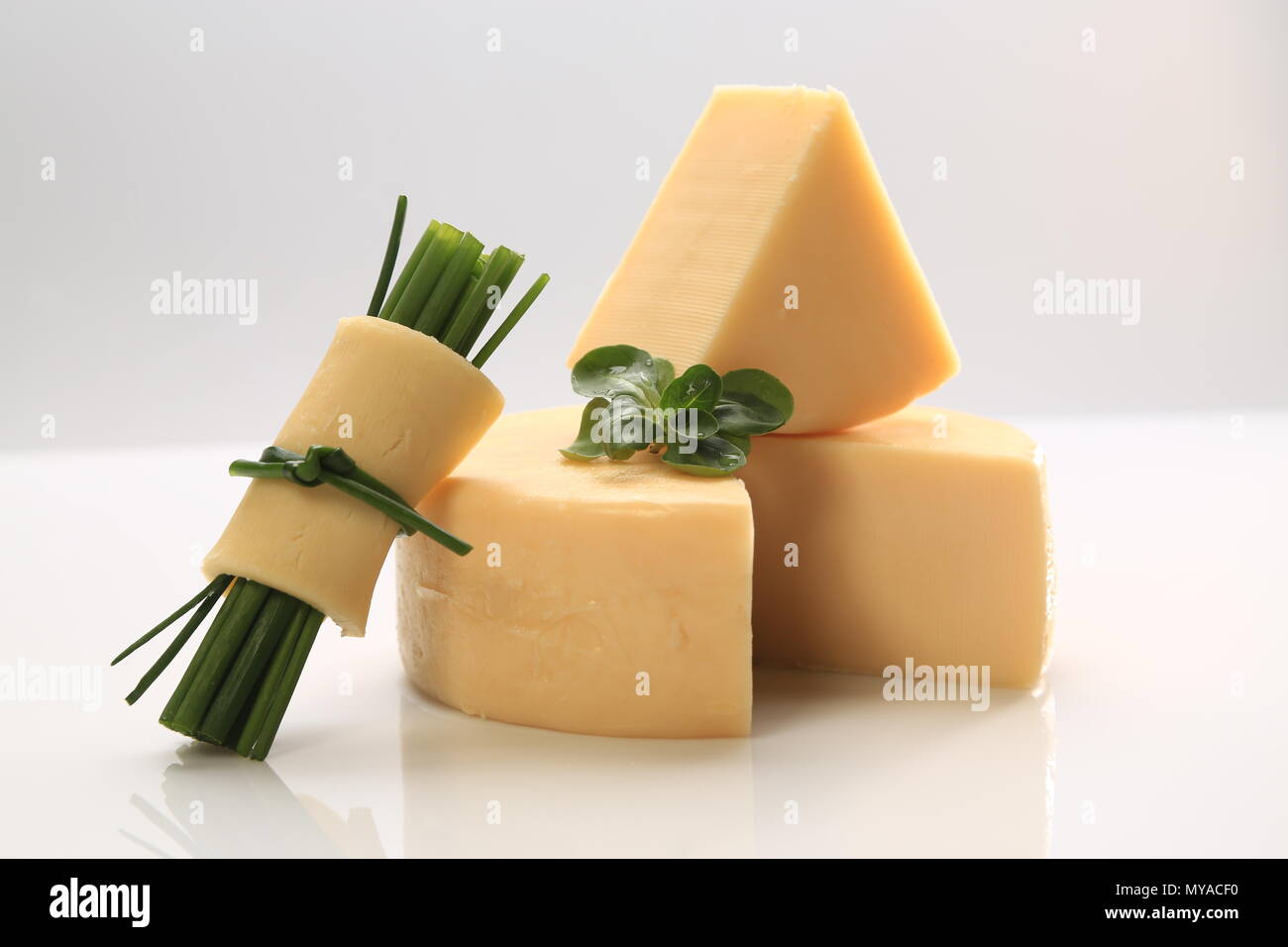 Different types of cheese slices Stock Photo Alamy