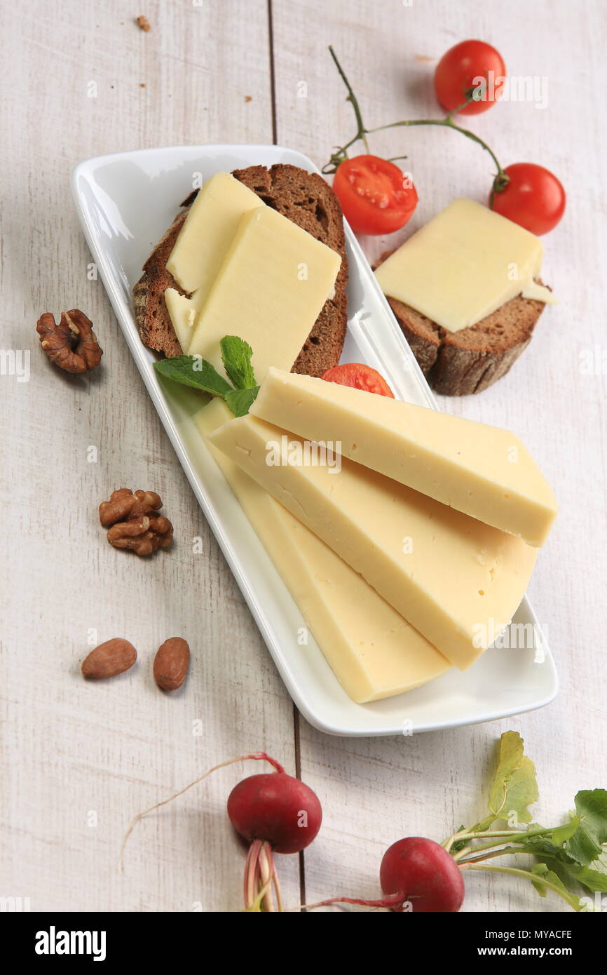 Different Types Of Cheese Slices Stock Photo Alamy Different types of cheese slices stock photo alamy