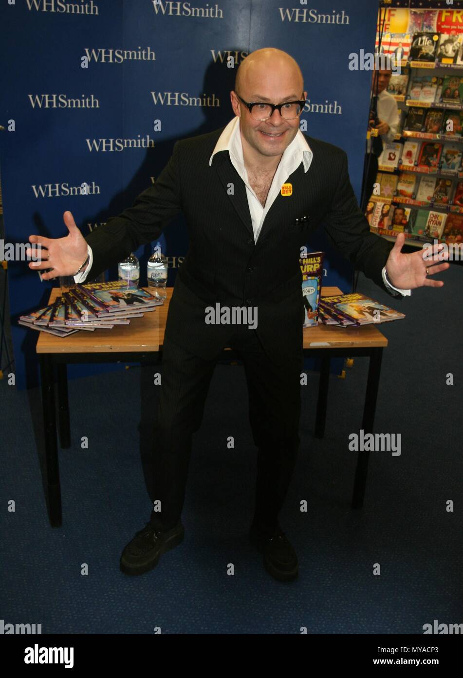 Manchester,Uk, Harry Hill signs copies of his autobiography in whsmith credit Ian Fairbrother/Alamy Stock Photos Stock Photo