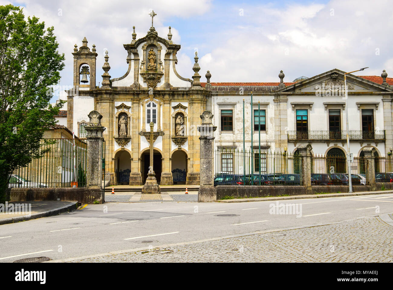 View of Convento de Santa Clara, Guimaraes, Portugal. Stock Photo