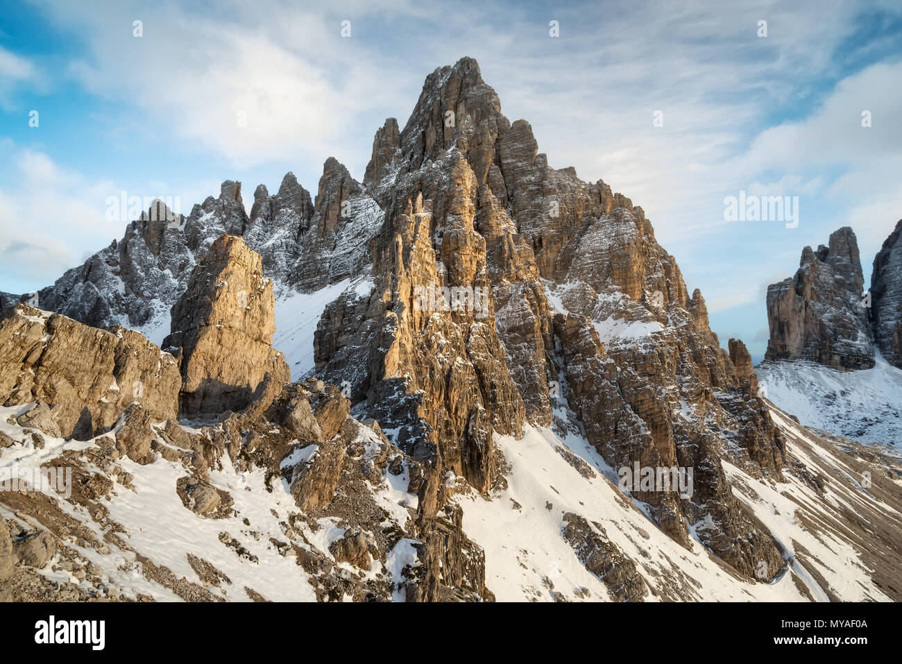 High mountains ridge in the Alps. Beautiful natural landscape in the ...
